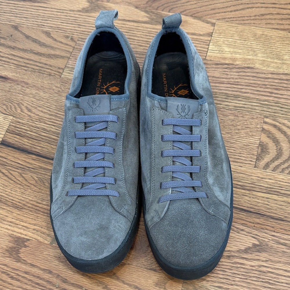 Martin Dingman Gray Suede Sneakers